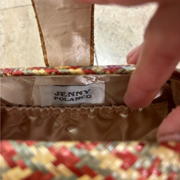 Jenny Polanco raffia and snake leather clutch - Picture 10 of 10